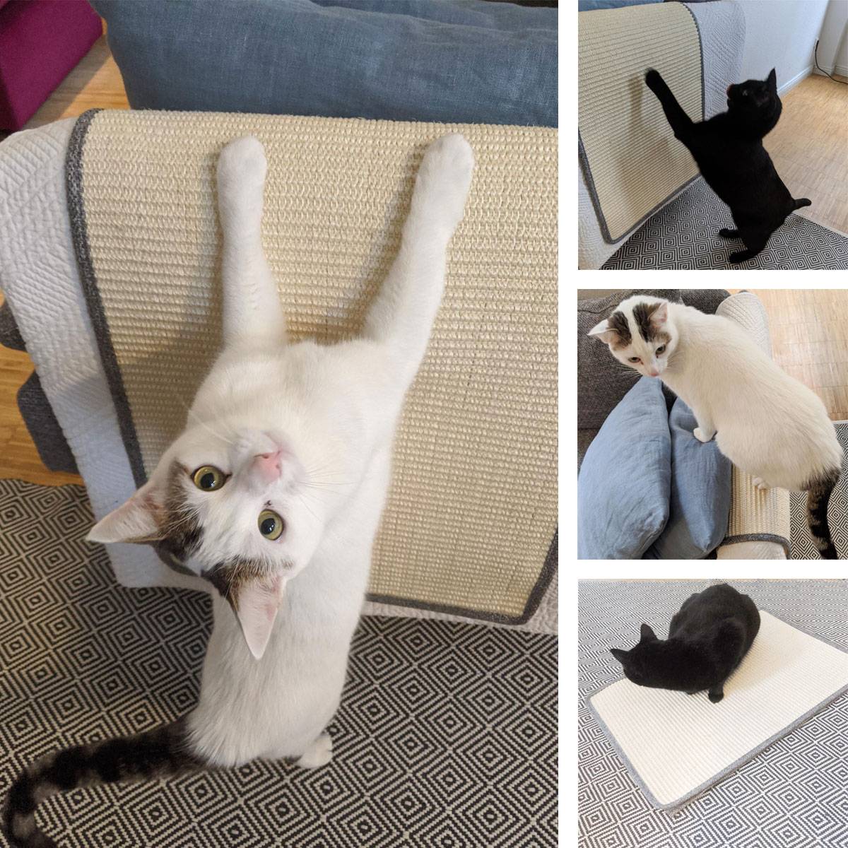 Sofa Kratzmatte für Katzen 130x44cm Sisal Möbel Kratzschutz Couch Sessel Kratz