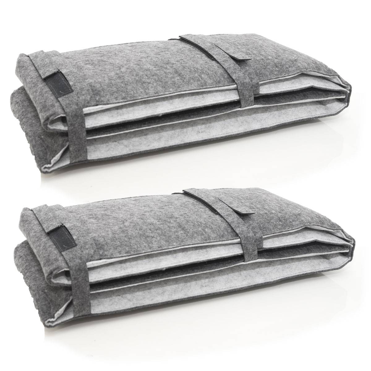 2er Set Bierbankauflage Filz 180x28cm mit Bodenschoner - 1cm Sitzkissen Garten