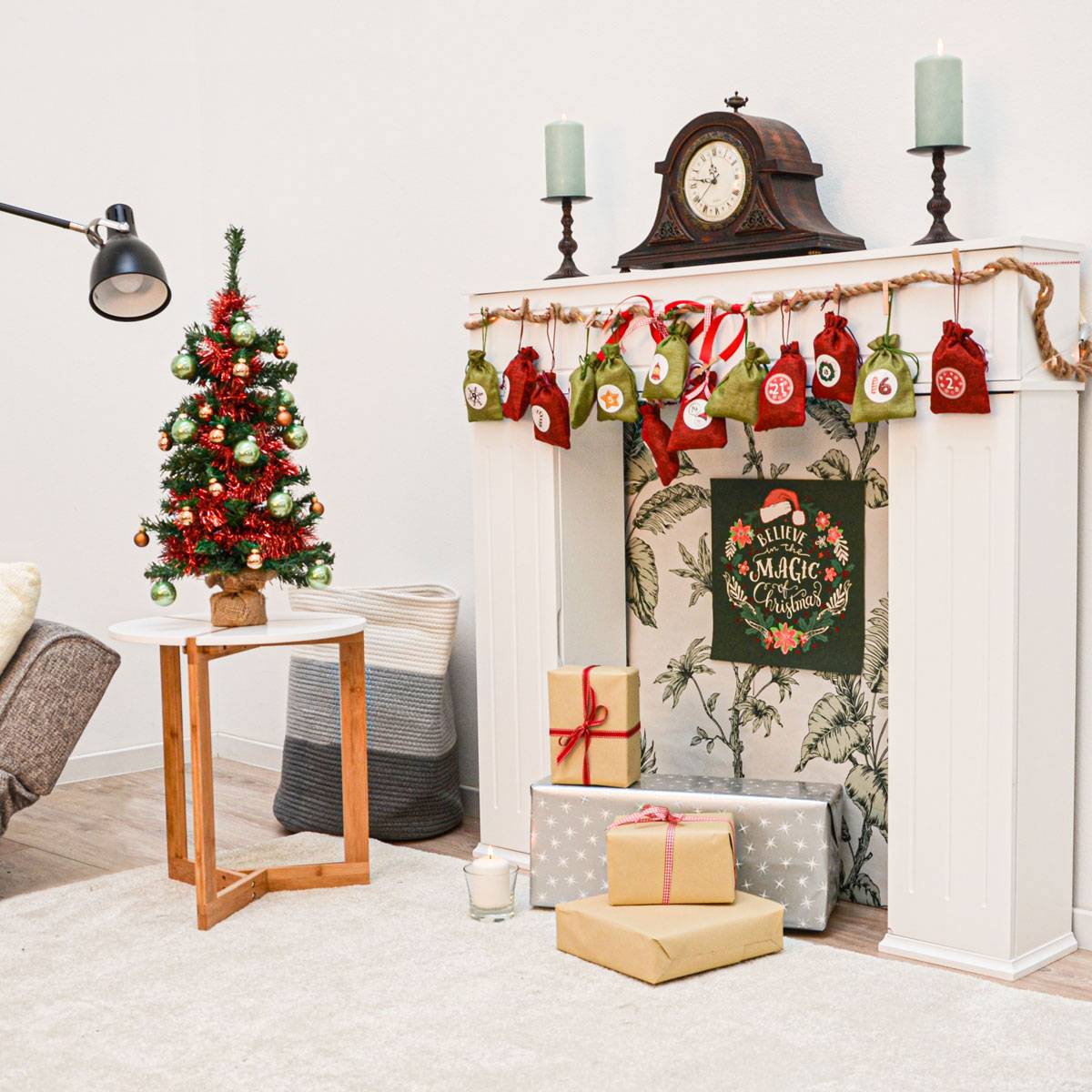 DIY Adventskalender zum Befüllen - 24 Geschenk Säckchen - Komplettes Bastelset