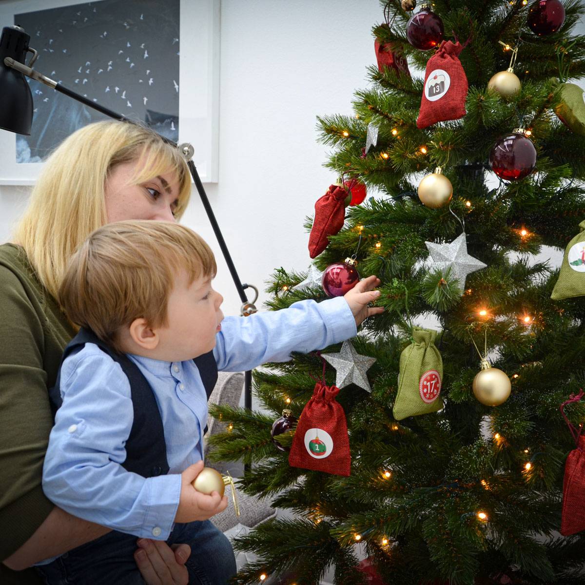 DIY Adventskalender zum Befüllen - 24 Geschenk Säckchen - Komplettes Bastelset