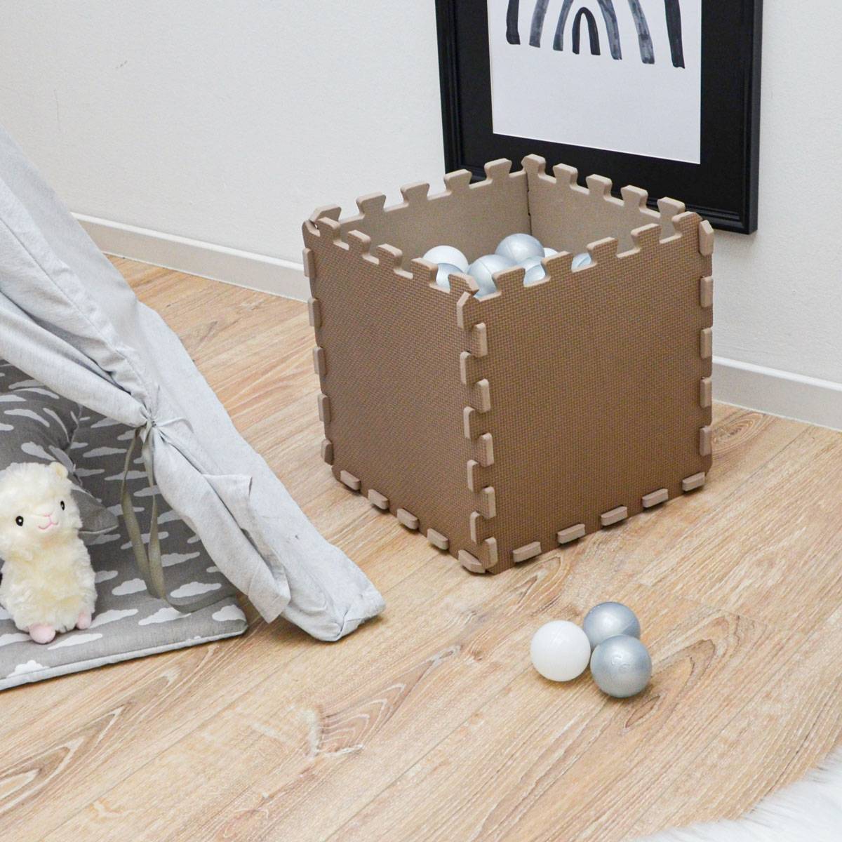 9 Teile Baby Kinder Puzzlematte ab Null - 30x30 Puzzle Spielmatte Krabbelmatte