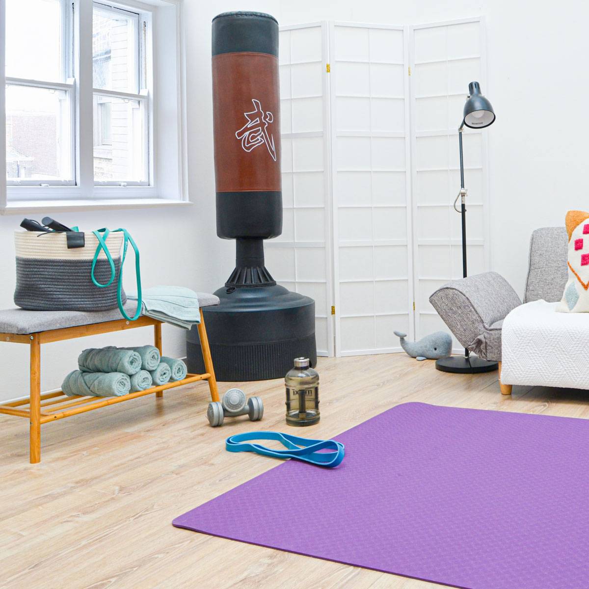 200x116 XXL Fitnessmatte - 6mm Extra Breite Yogamatte - Rutschfeste Sportmatte