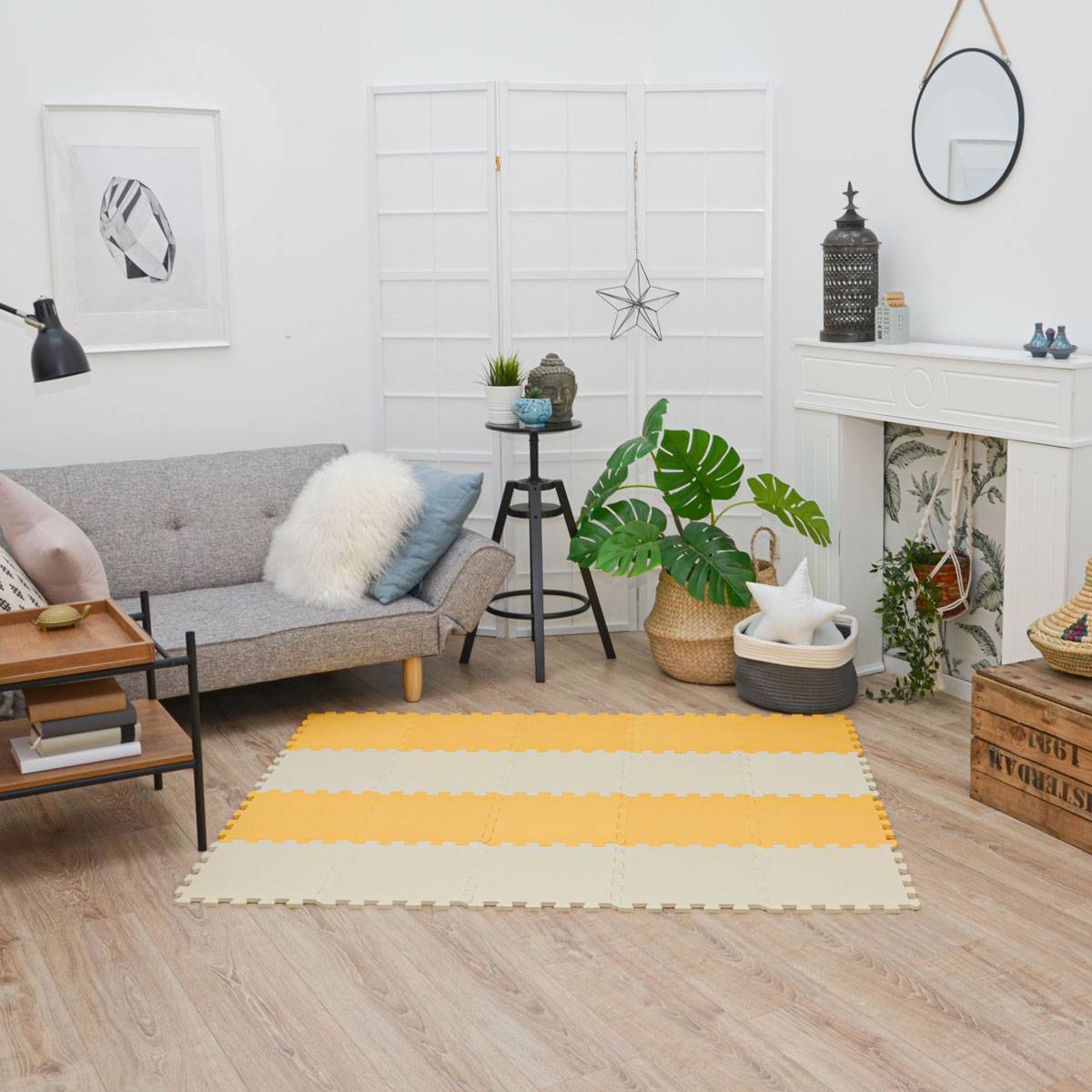 18 Teile Baby Kinder Puzzlematte ab Null - 30x30 Puzzle Spielmatte Krabbelmatte