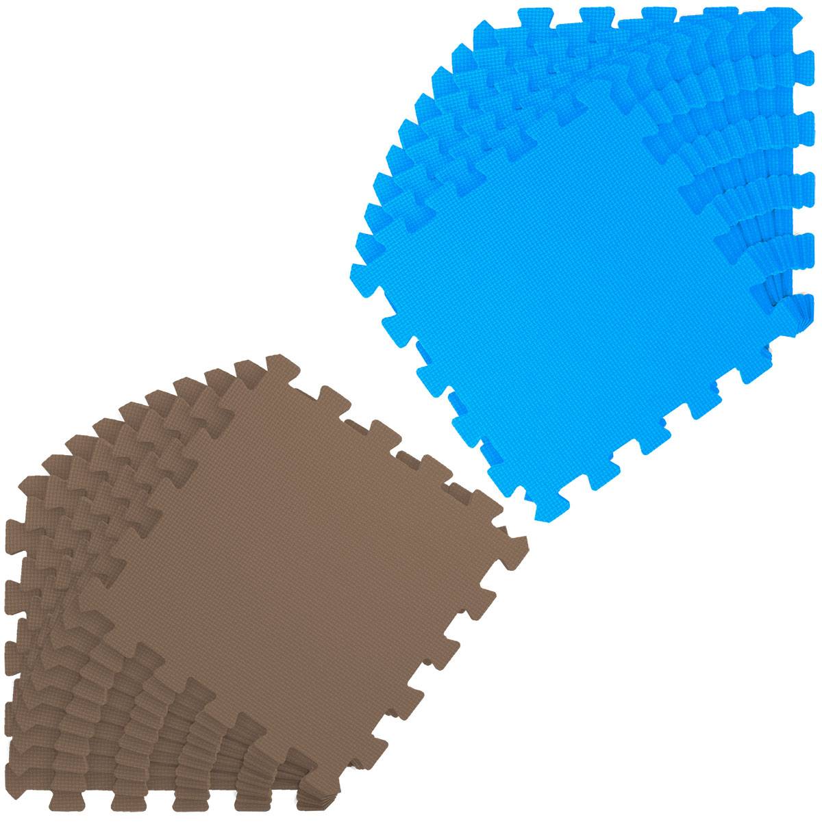 18 Teile Baby Kinder Puzzlematte ab Null - 30x30 Puzzle Spielmatte Krabbelmatte