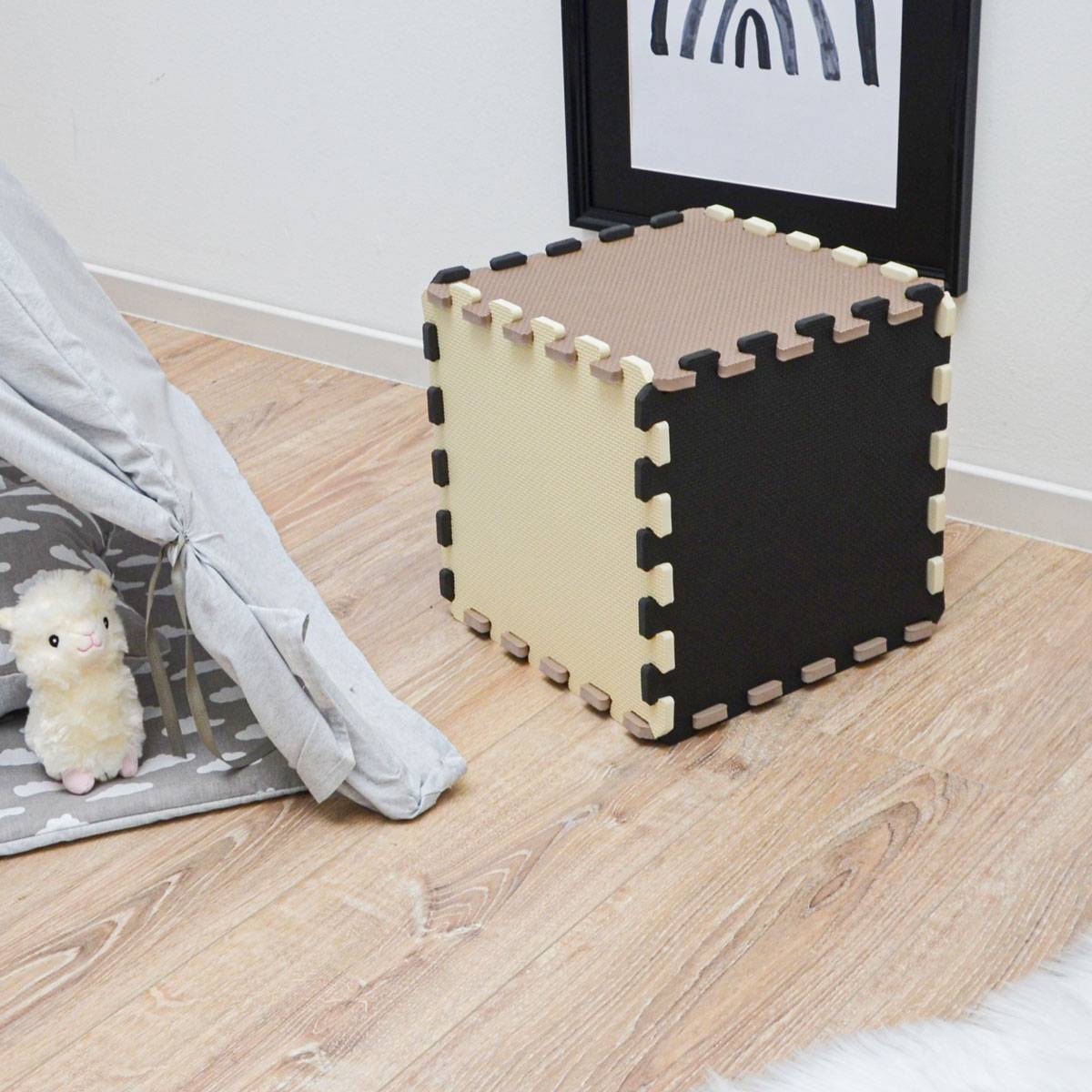 27 Teile Baby Kinder Puzzlematte ab Null - 30x30 Puzzle Spielmatte Krabbelmatte