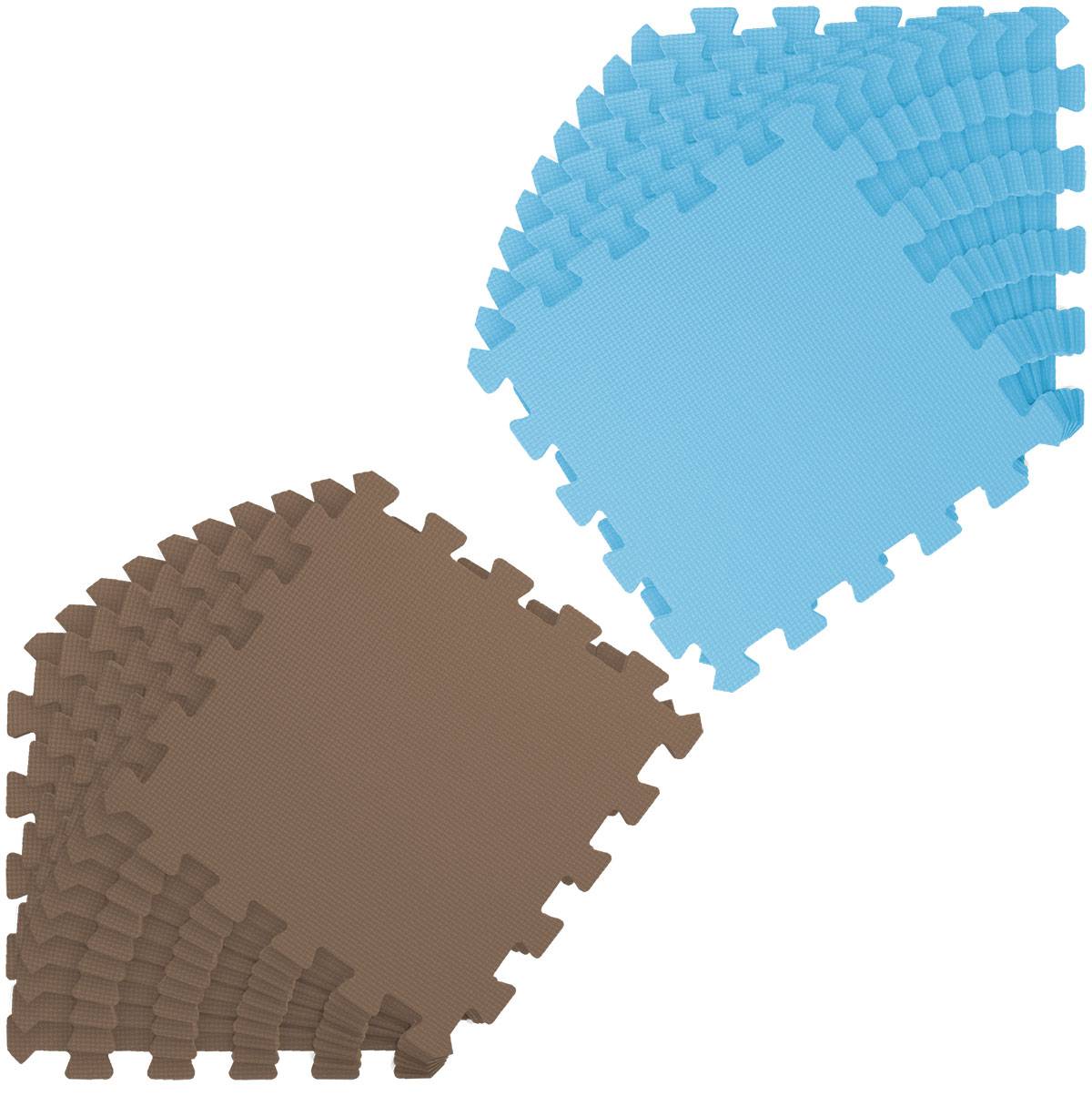 18 Teile Baby Kinder Puzzlematte ab Null - 30x30 Puzzle Spielmatte Krabbelmatte