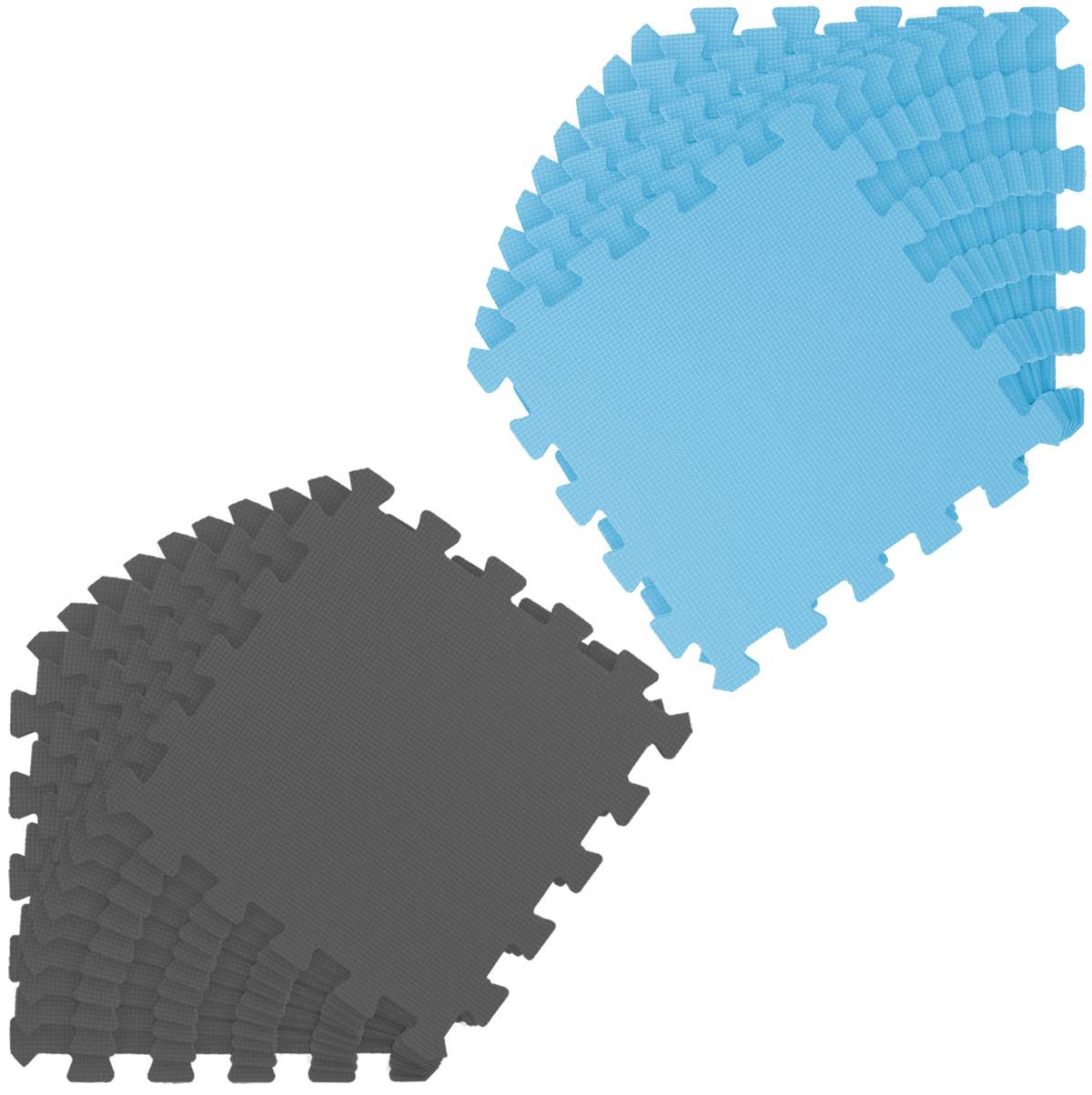 18 Teile Baby Kinder Puzzlematte ab Null - 30x30 Puzzle Spielmatte Krabbelmatte