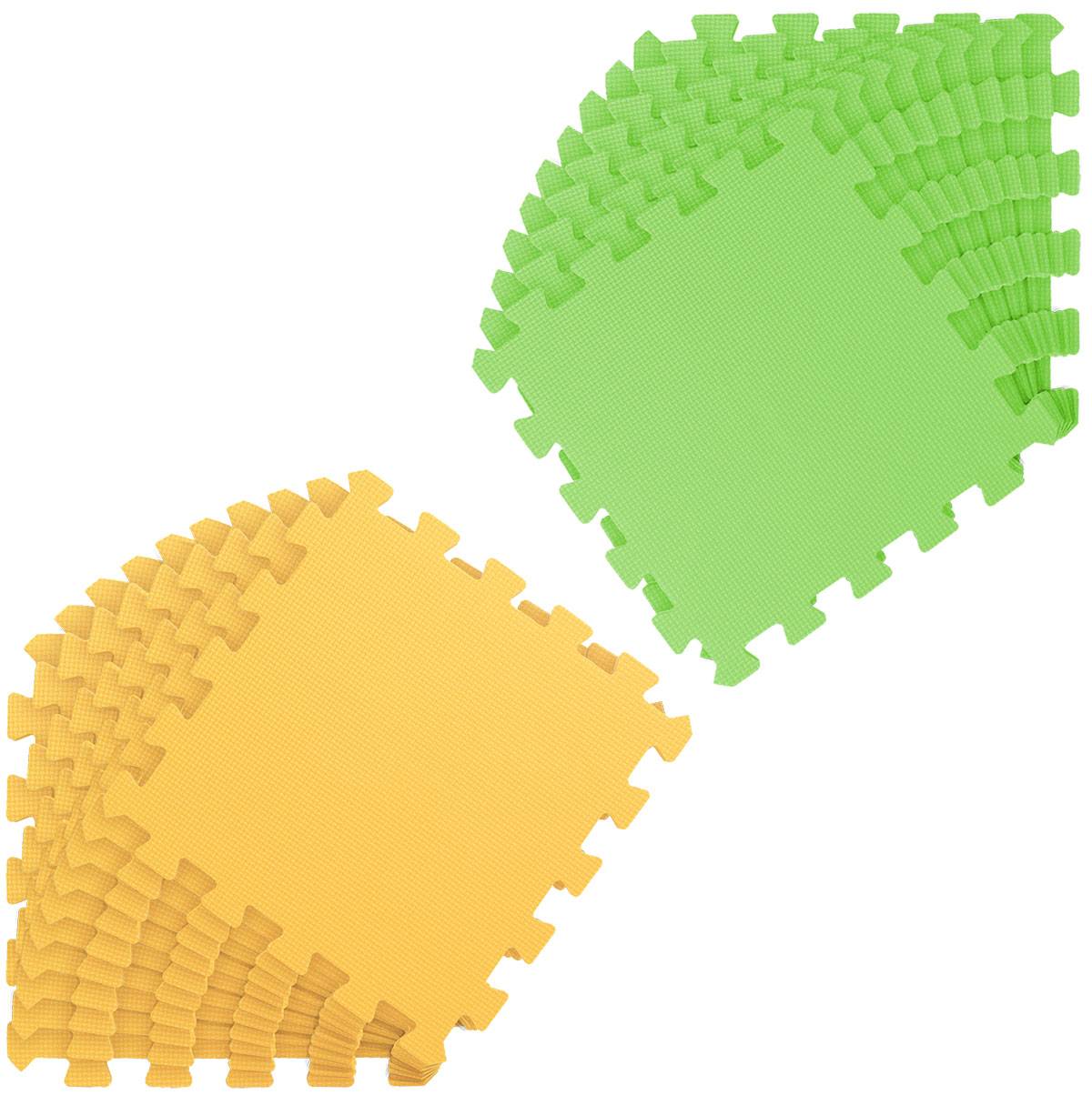 18 Teile Baby Kinder Puzzlematte ab Null - 30x30 Puzzle Spielmatte Krabbelmatte