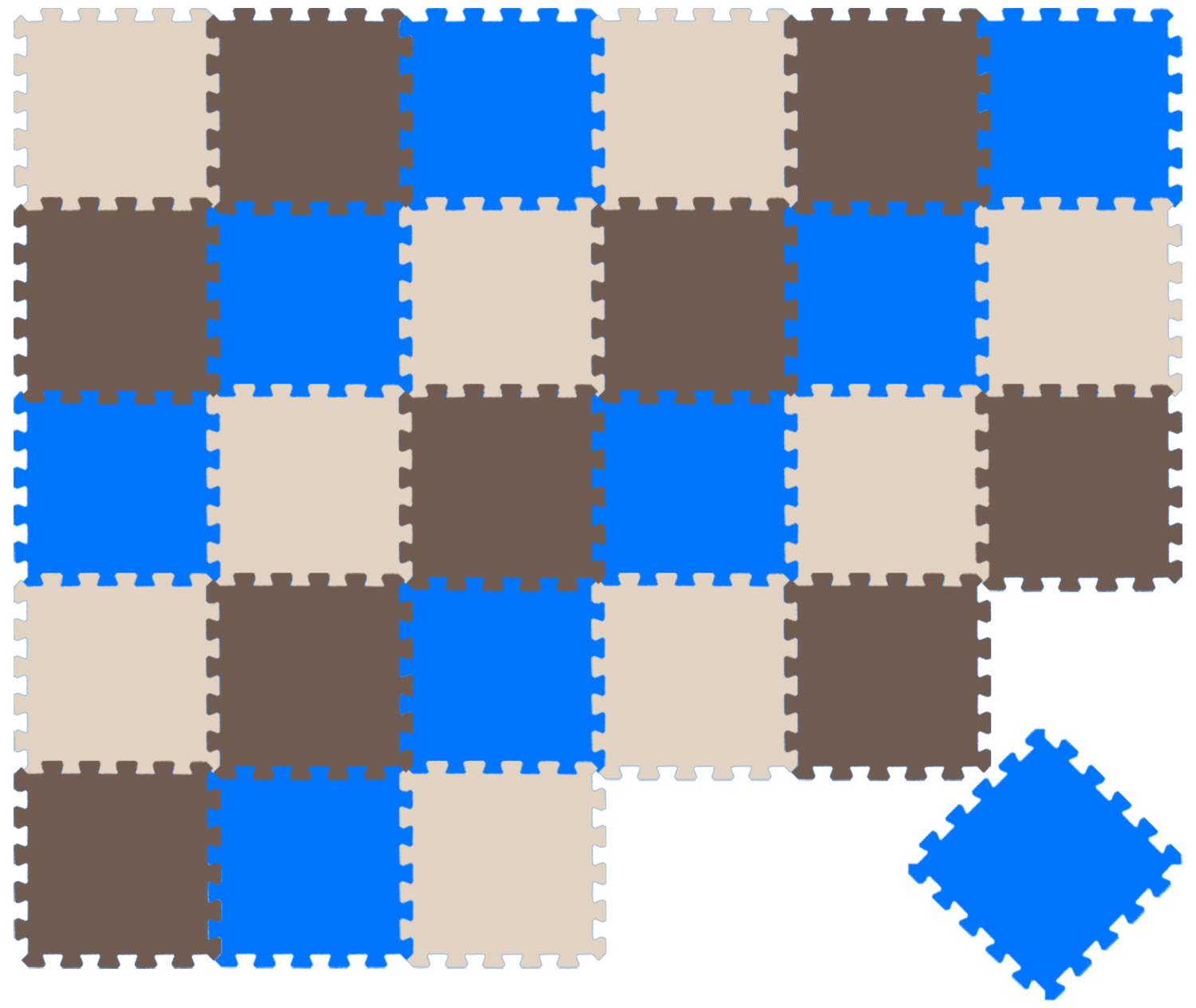 27 Teile Baby Kinder Puzzlematte ab Null - 30x30 Puzzle Spielmatte Krabbelmatte