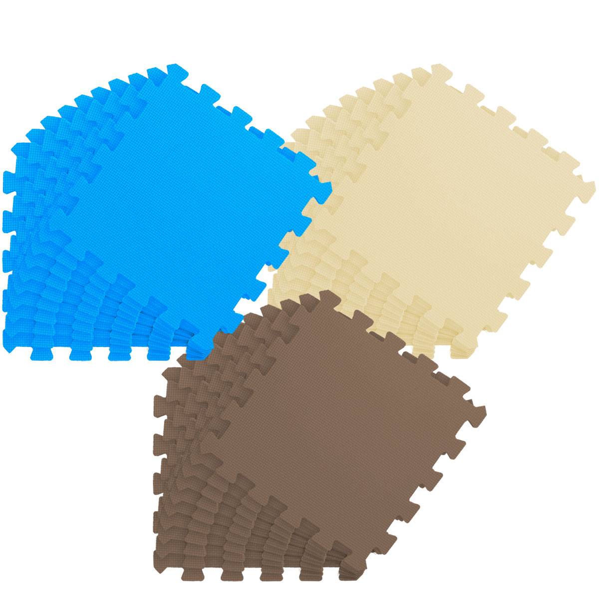 27 Teile Baby Kinder Puzzlematte ab Null - 30x30 Puzzle Spielmatte Krabbelmatte