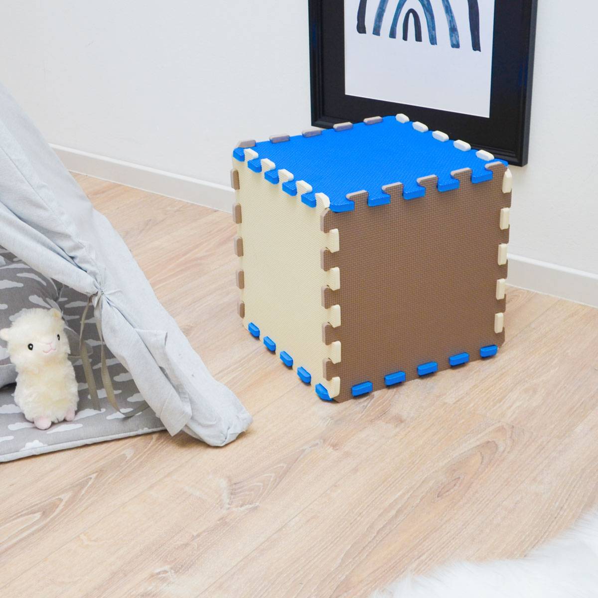 27 Teile Baby Kinder Puzzlematte ab Null - 30x30 Puzzle Spielmatte Krabbelmatte