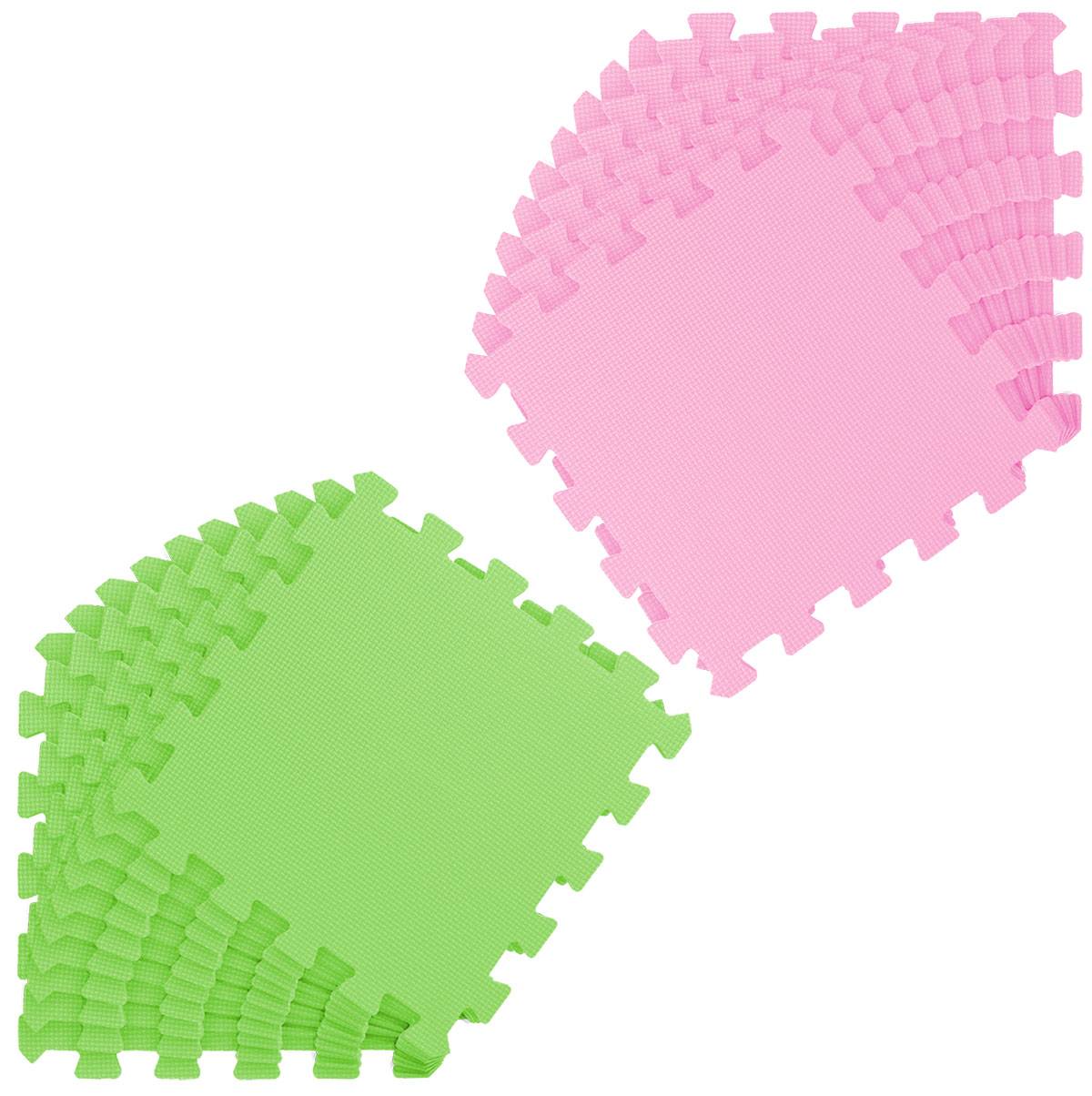 18 Teile Baby Kinder Puzzlematte ab Null - 30x30 Puzzle Spielmatte Krabbelmatte