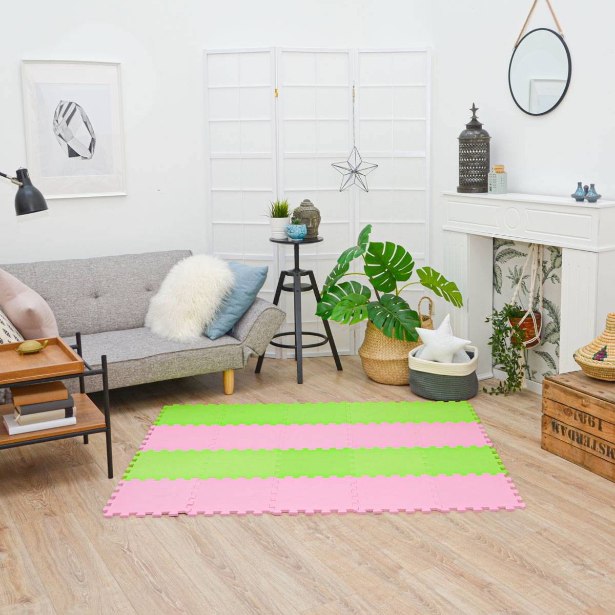 18 Teile Baby Kinder Puzzlematte ab Null - 30x30 Puzzle Spielmatte Krabbelmatte