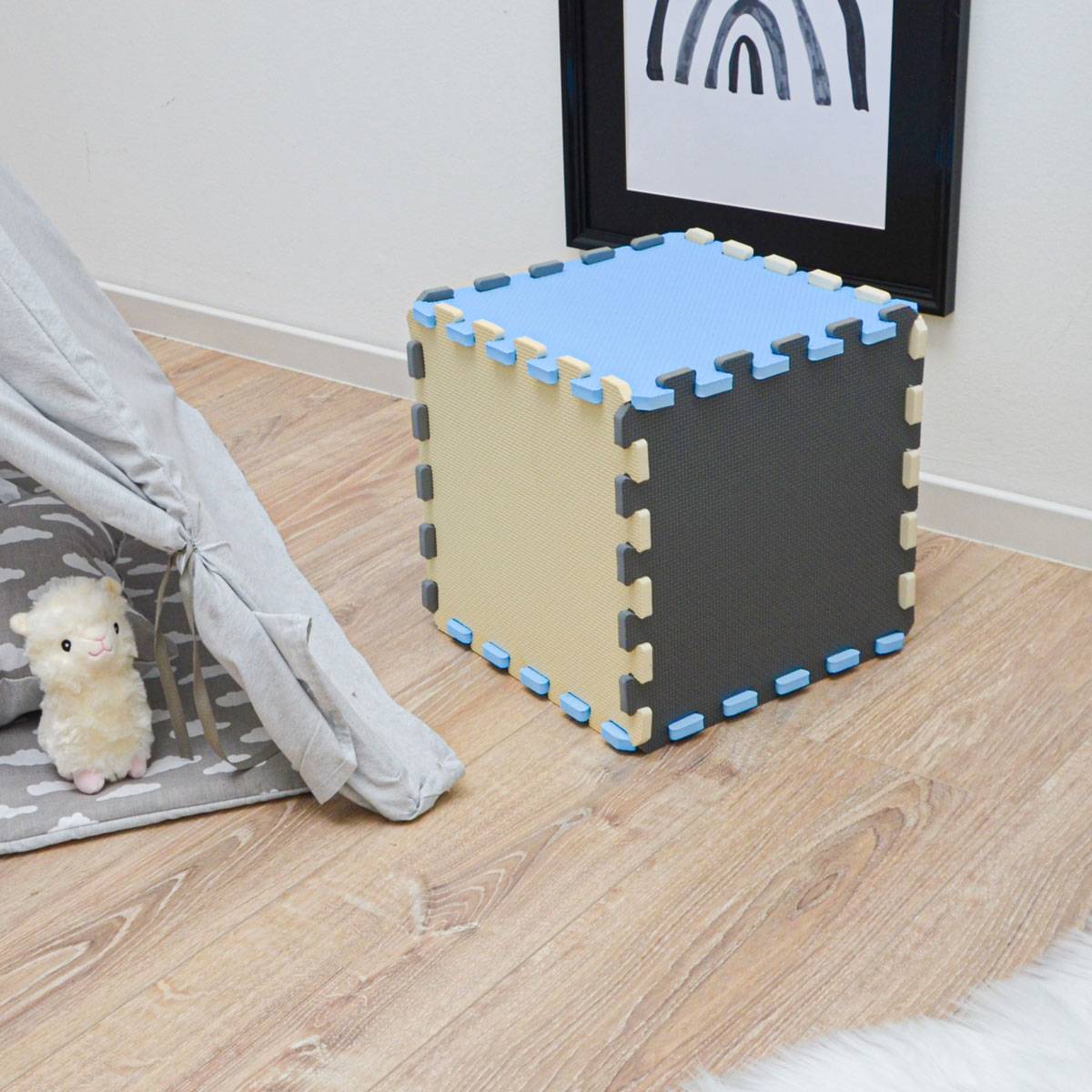 27 Teile Baby Kinder Puzzlematte ab Null - 30x30 Puzzle Spielmatte Krabbelmatte