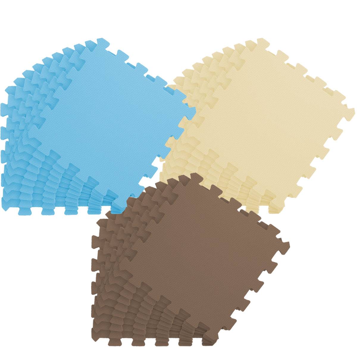 27 Teile Baby Kinder Puzzlematte ab Null - 30x30 Puzzle Spielmatte Krabbelmatte