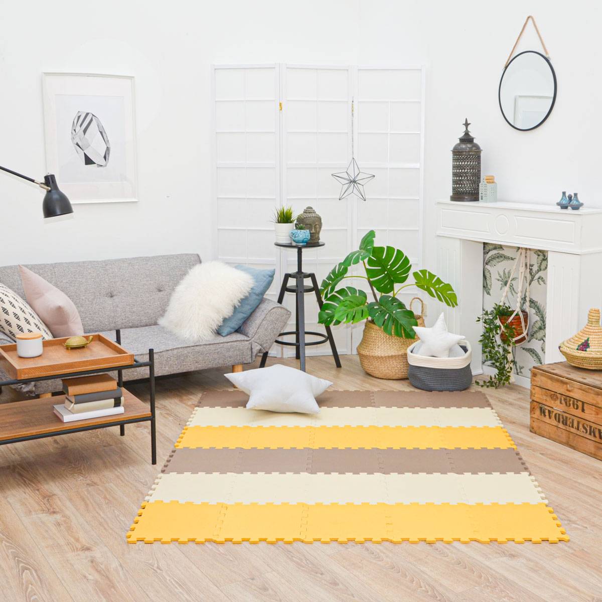 27 Teile Baby Kinder Puzzlematte ab Null - 30x30 Puzzle Spielmatte Krabbelmatte