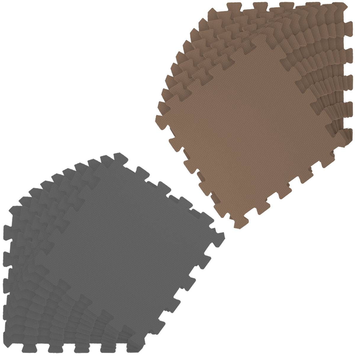 18 Teile Baby Kinder Puzzlematte ab Null - 30x30 Puzzle Spielmatte Krabbelmatte