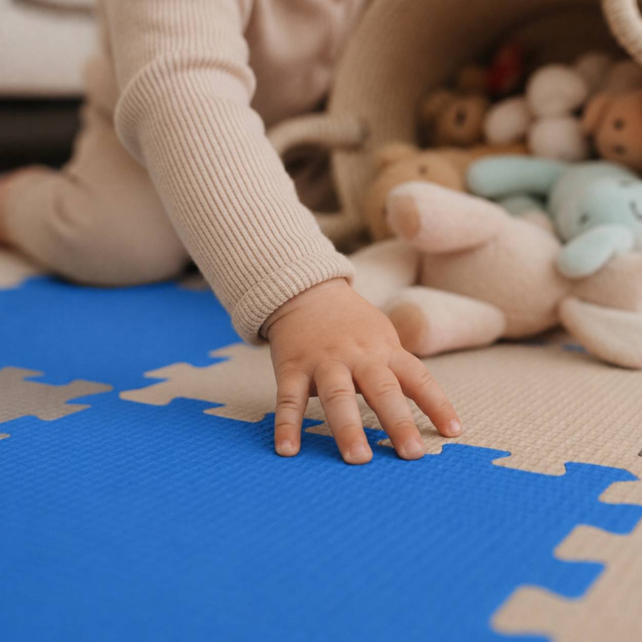 27 Teile Baby Kinder Puzzlematte ab Null - 30x30 Puzzle Spielmatte Krabbelmatte