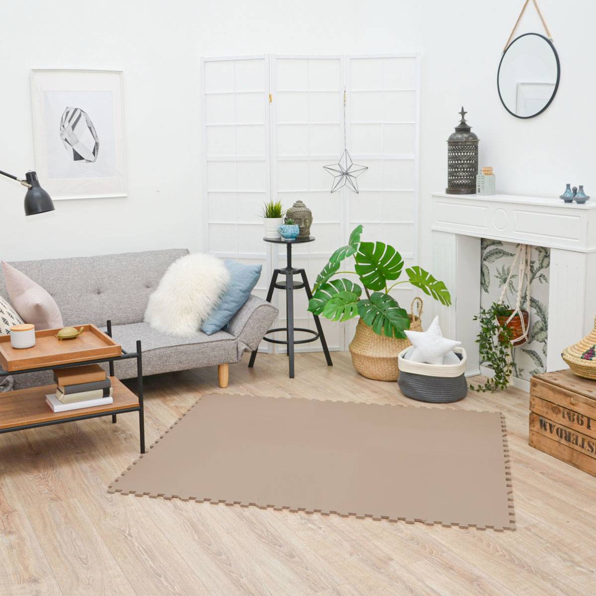 18 Teile Baby Kinder Puzzlematte ab Null - 30x30 Puzzle Spielmatte Krabbelmatte