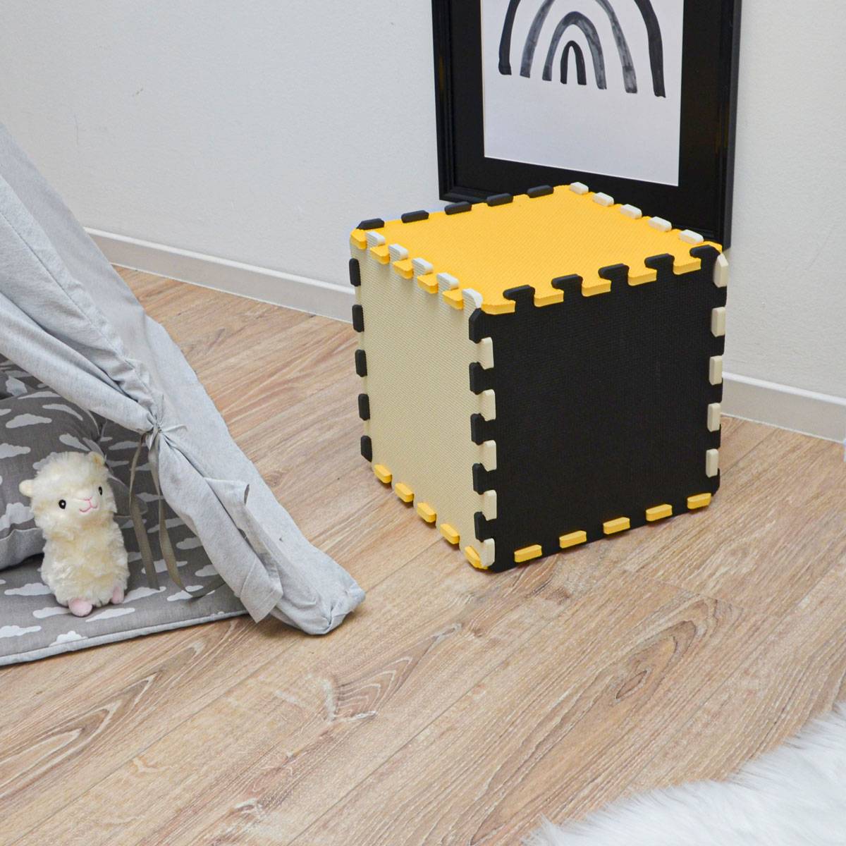 27 Teile Baby Kinder Puzzlematte ab Null - 30x30 Puzzle Spielmatte Krabbelmatte