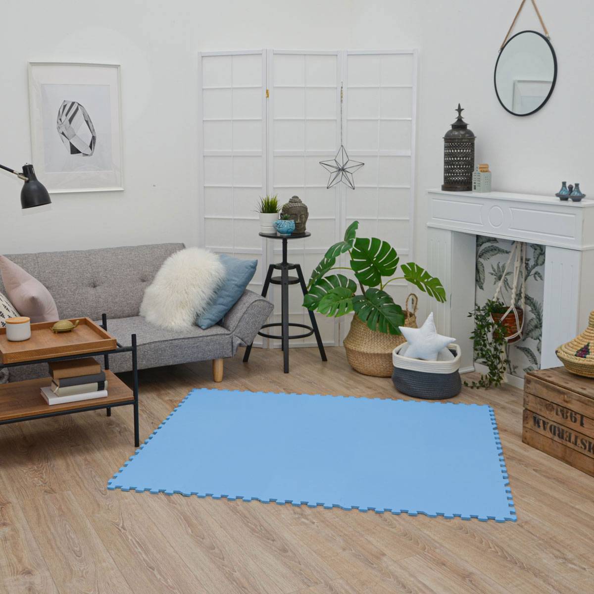 18 Teile Baby Kinder Puzzlematte ab Null - 30x30 Puzzle Spielmatte Krabbelmatte