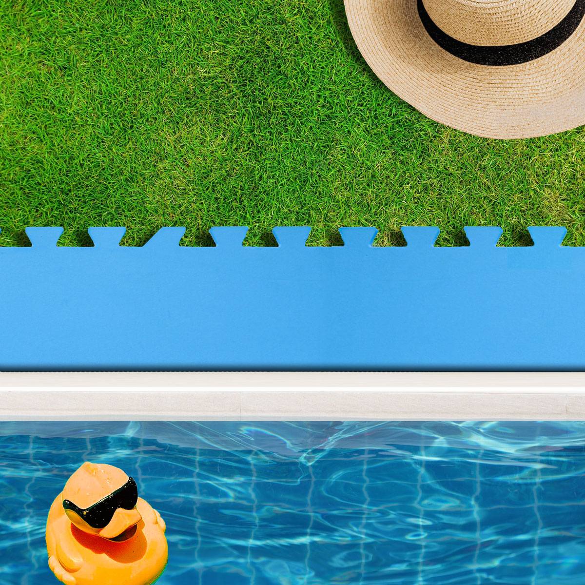 6,6 m² Poolunterlage - 28 EVA Matten 50x50 Pool Unterlage - Unterlegmatten Set
