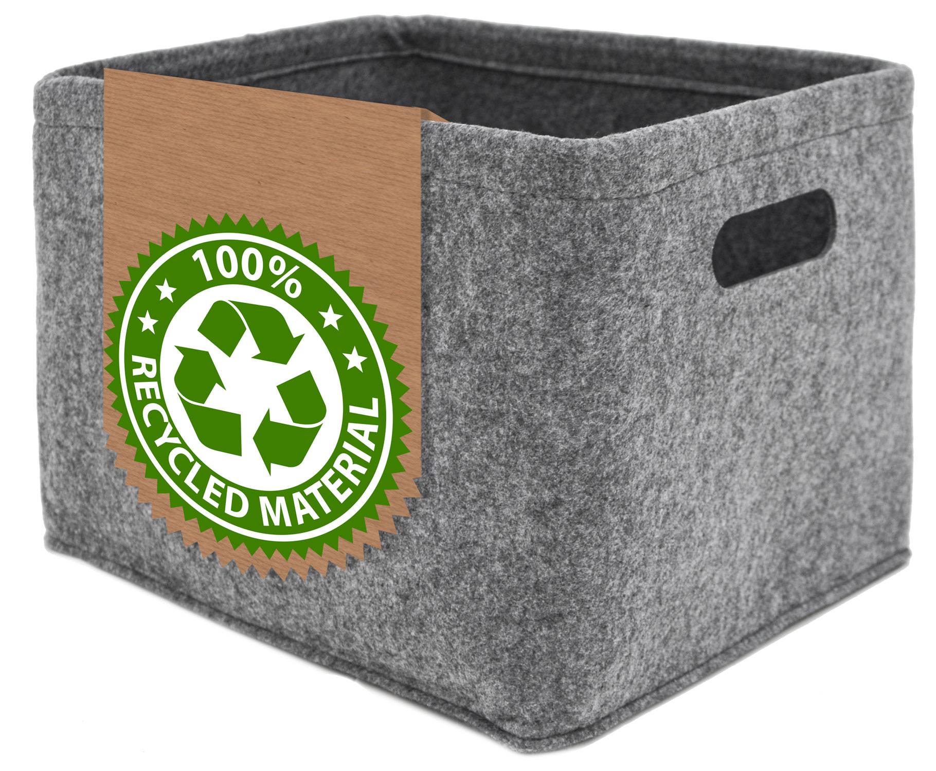 Filz Aufbewahrungsbox - 33x26x23 Filzkorb Aufbewahrung - Organizer Filz Korb