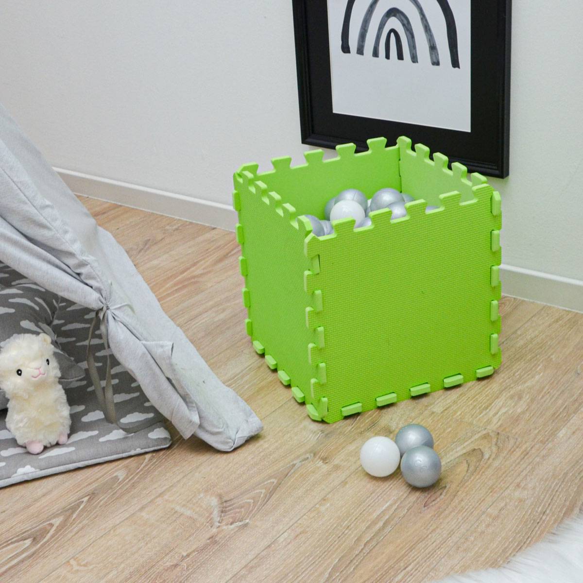 9 Teile Baby Kinder Puzzlematte ab Null - 30x30 Puzzle Spielmatte Krabbelmatte