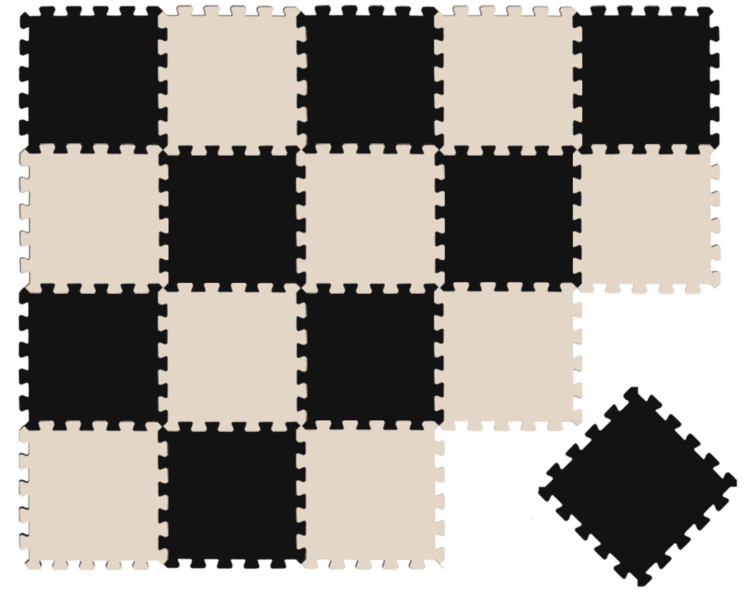 18 Teile Baby Kinder Puzzlematte ab Null - 30x30 Puzzle Spielmatte Krabbelmatte