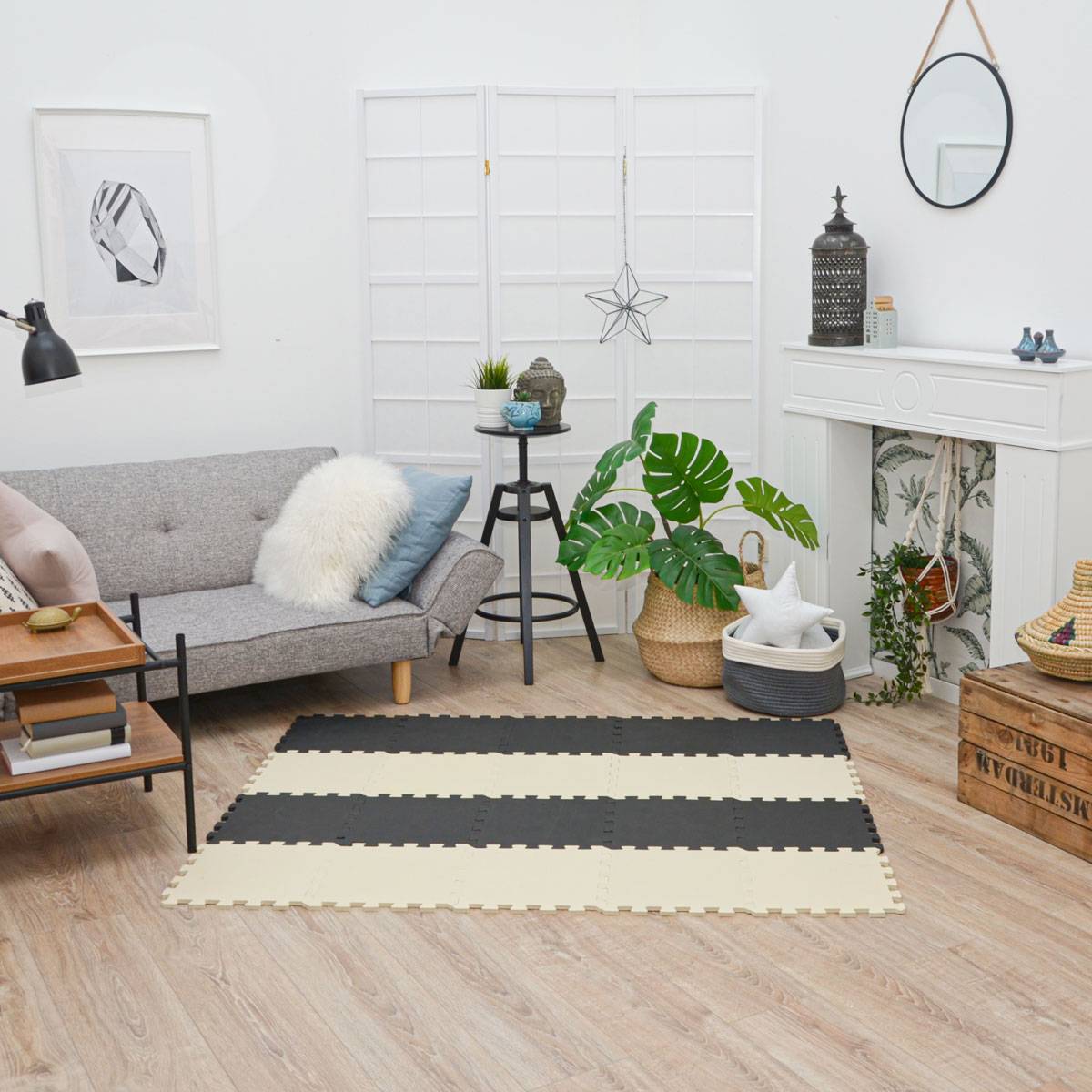 18 Teile Baby Kinder Puzzlematte ab Null - 30x30 Puzzle Spielmatte Krabbelmatte