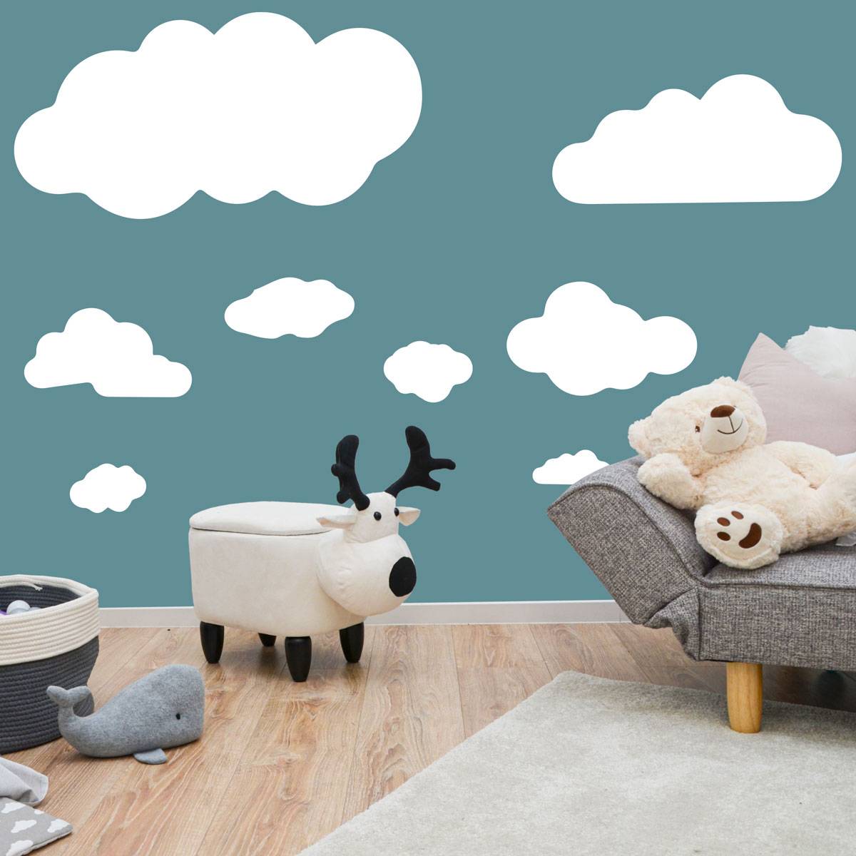 Rentier Spielzeug Hocker mit Stauraum - Sitzhocker für Kinder Kinderzimmer Deko