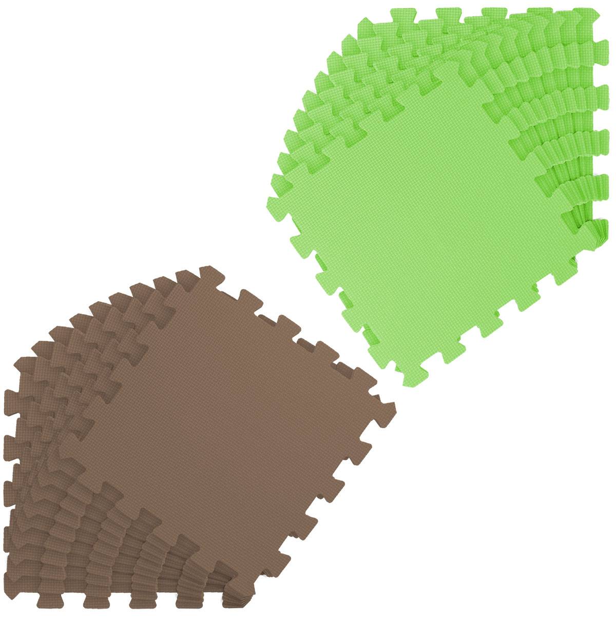 18 Teile Baby Kinder Puzzlematte ab Null - 30x30 Puzzle Spielmatte Krabbelmatte