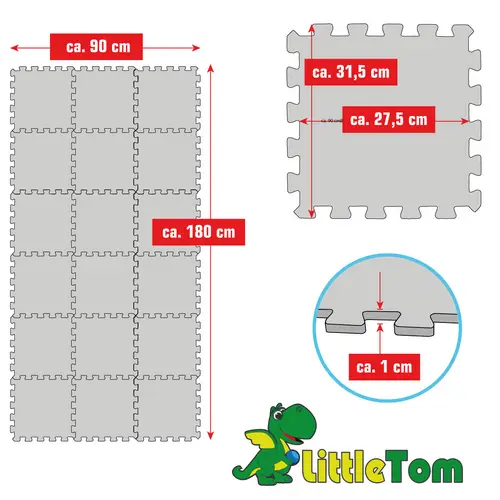 18 Teile Baby Kinder Puzzlematte ab Null - 30x30 Puzzle Spielmatte Krabbelmatte 18 Teile Baby Kinder Puzzlematte ab Null - 30x30 Puzzle Spielmatte Krabbelmatte