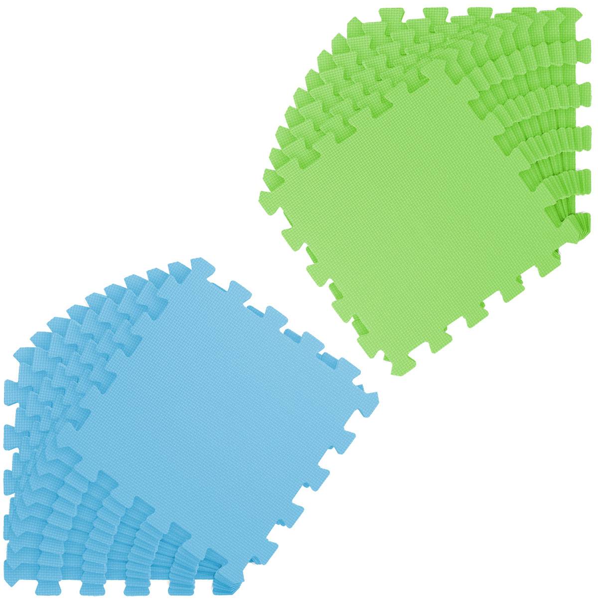 18 Teile Baby Kinder Puzzlematte ab Null - 30x30 Puzzle Spielmatte Krabbelmatte
