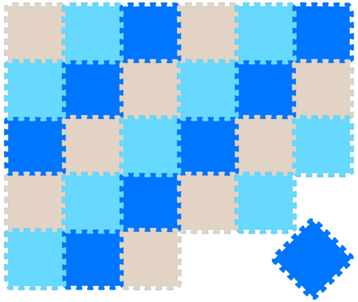 27 Teile Baby Kinder Puzzlematte ab Null - 30x30 Puzzle Spielmatte Krabbelmatte