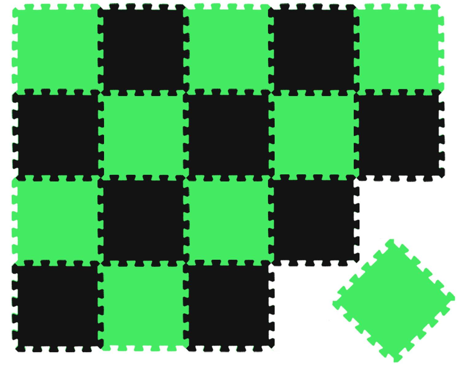 18 Teile Baby Kinder Puzzlematte ab Null - 30x30 Puzzle Spielmatte Krabbelmatte