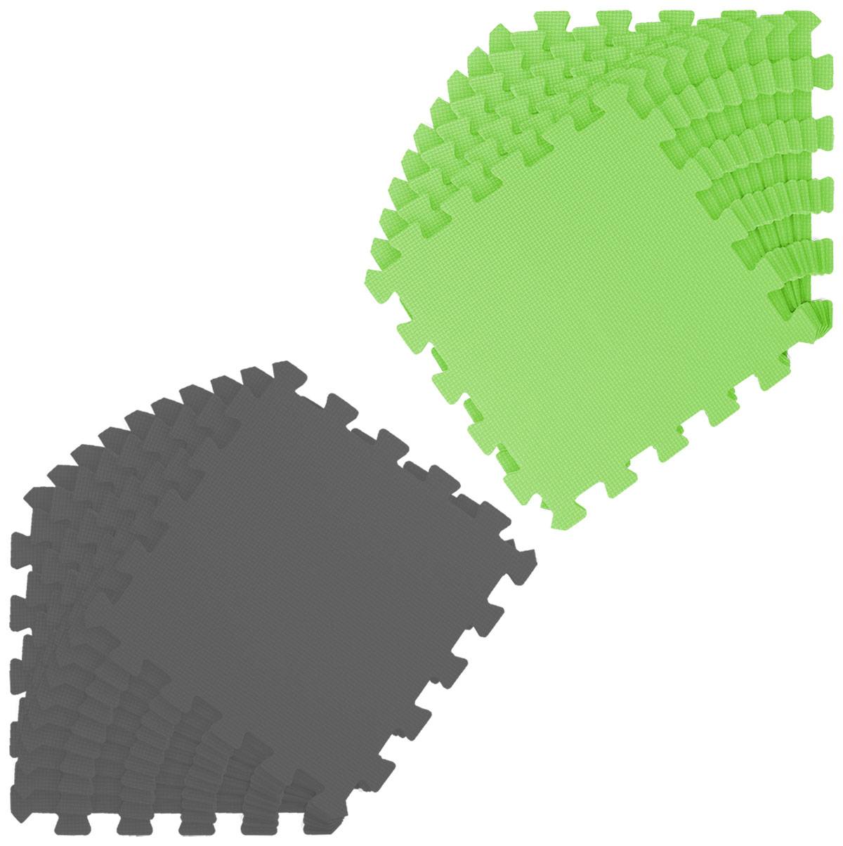 18 Teile Baby Kinder Puzzlematte ab Null - 30x30 Puzzle Spielmatte Krabbelmatte