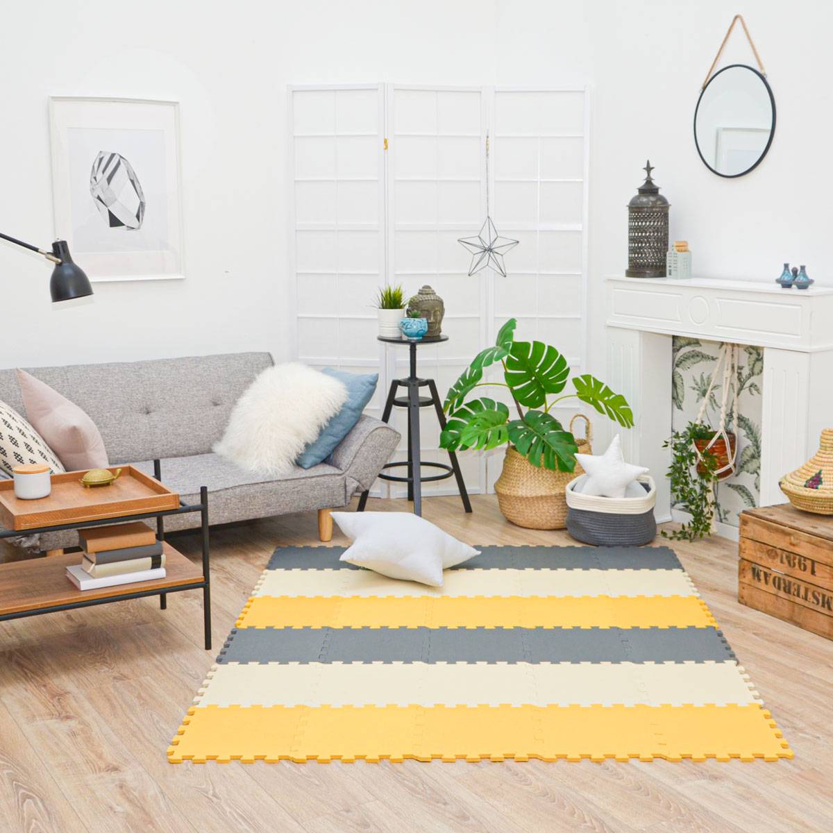 27 Teile Baby Kinder Puzzlematte ab Null - 30x30 Puzzle Spielmatte Krabbelmatte