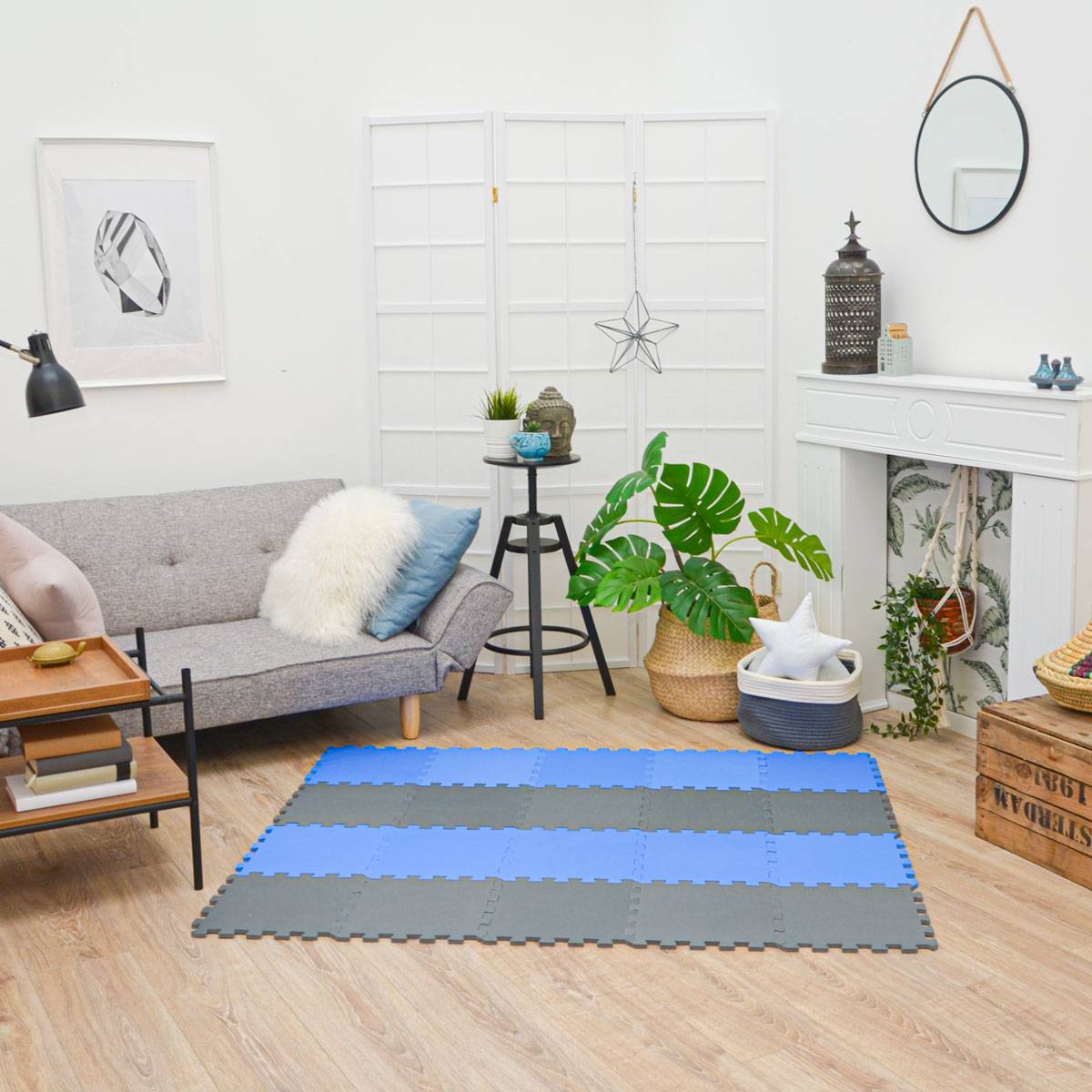 18 Teile Baby Kinder Puzzlematte ab Null - 30x30 Puzzle Spielmatte Krabbelmatte