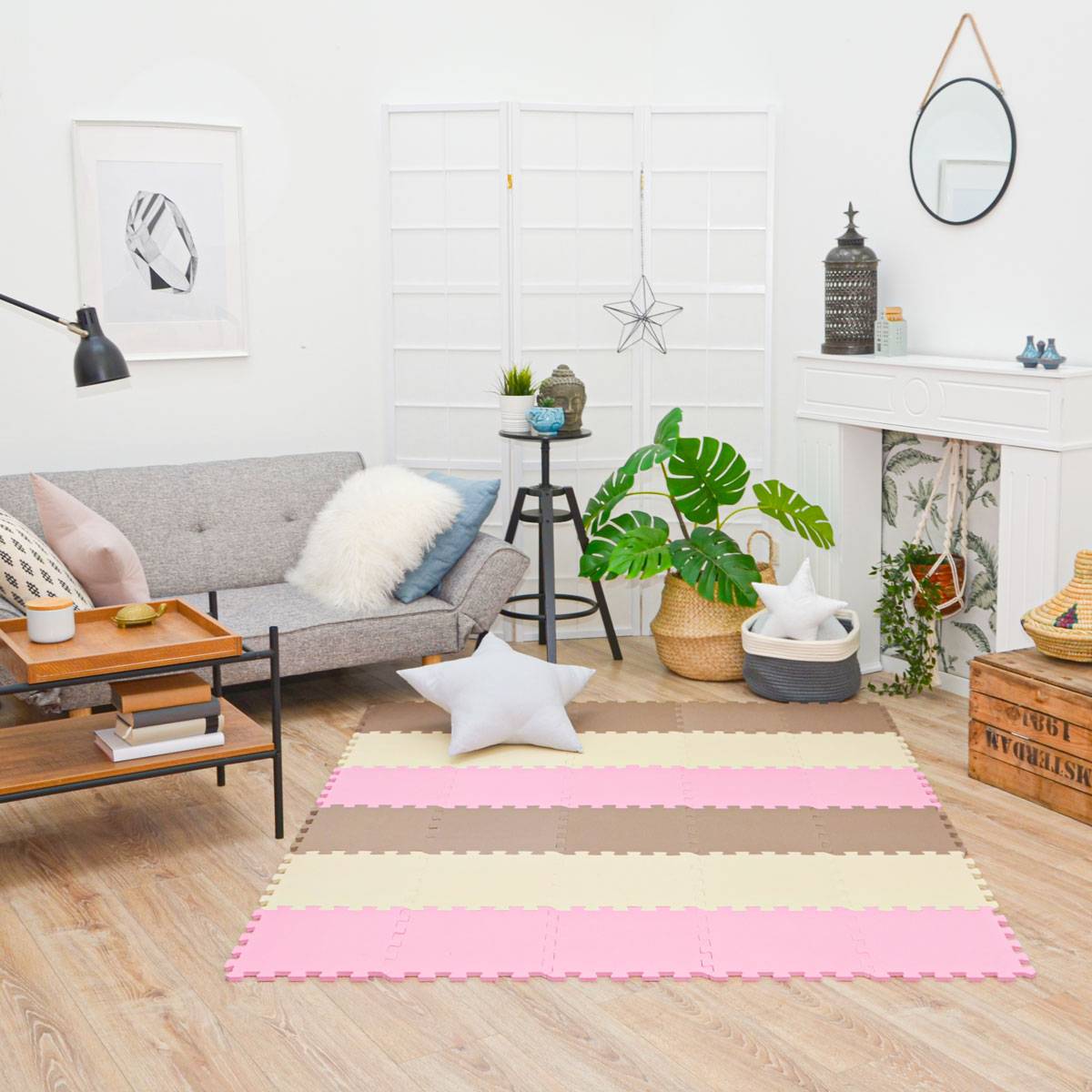 27 Teile Baby Kinder Puzzlematte ab Null - 30x30 Puzzle Spielmatte Krabbelmatte