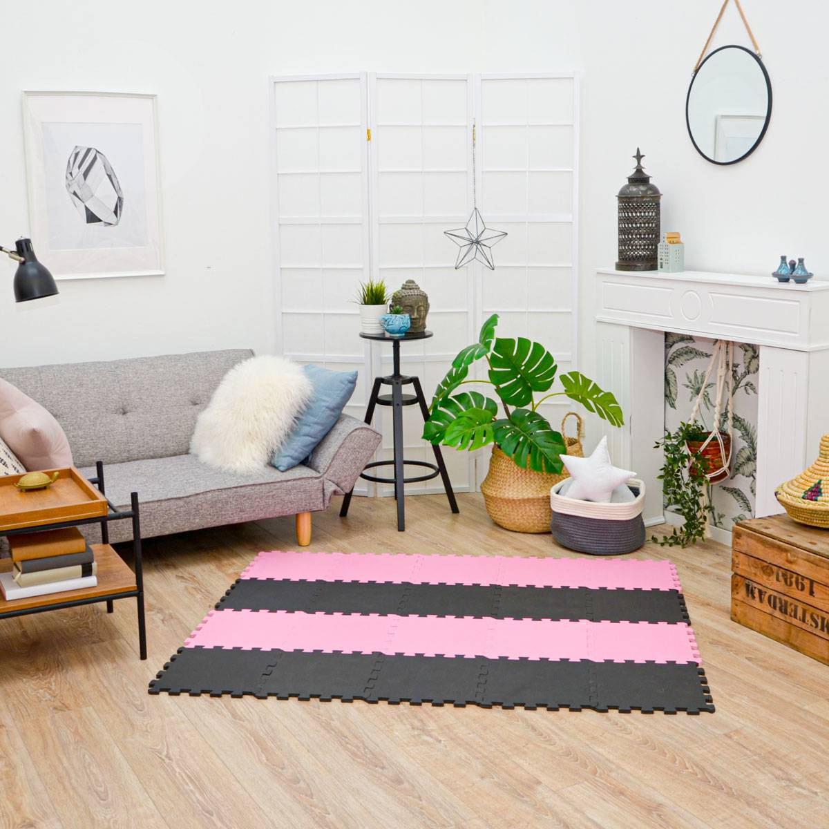 18 Teile Baby Kinder Puzzlematte ab Null - 30x30 Puzzle Spielmatte Krabbelmatte