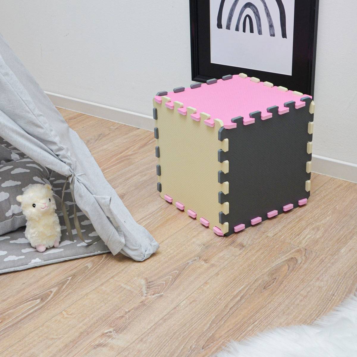 27 Teile Baby Kinder Puzzlematte ab Null - 30x30 Puzzle Spielmatte Krabbelmatte