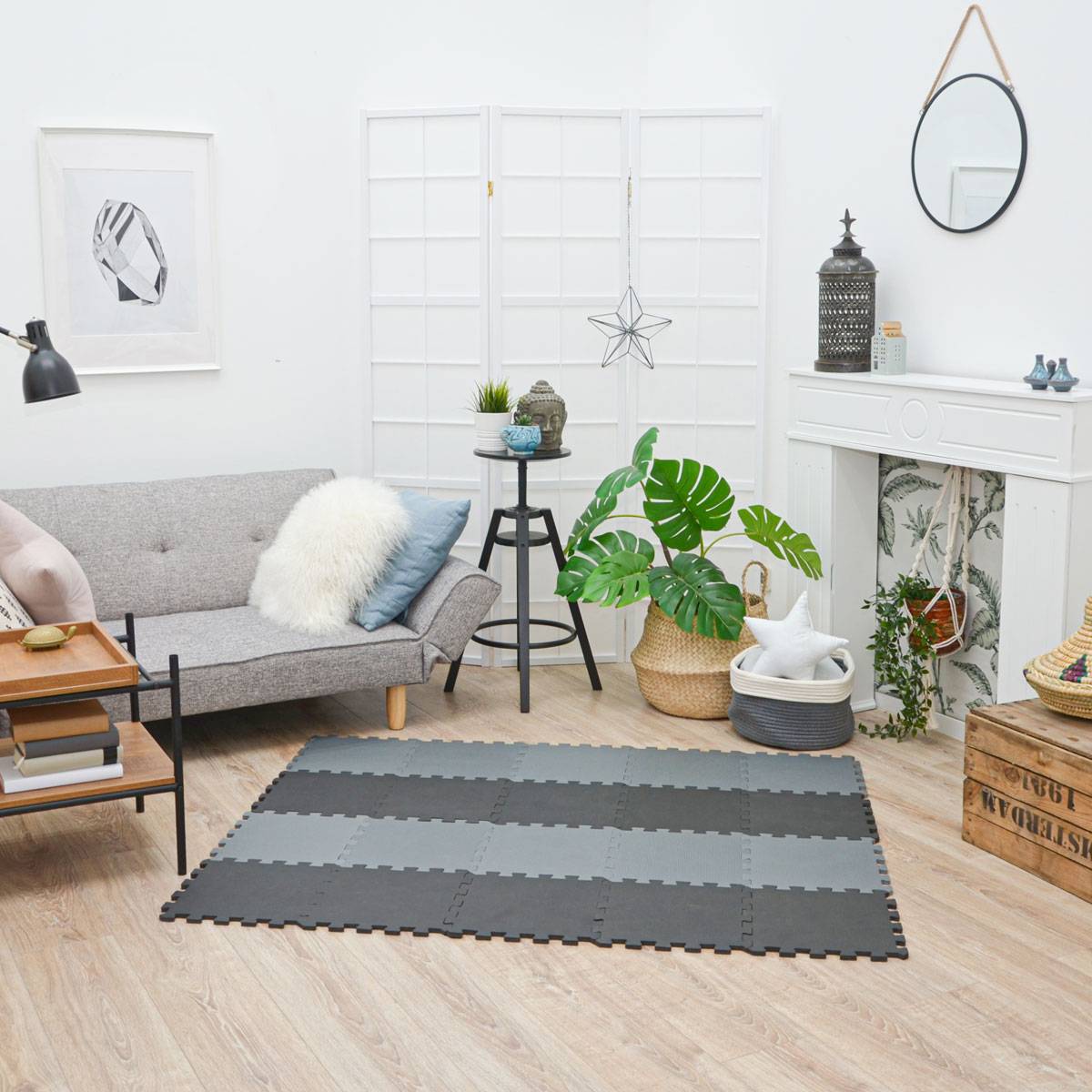 18 Teile Baby Kinder Puzzlematte ab Null - 30x30 Puzzle Spielmatte Krabbelmatte