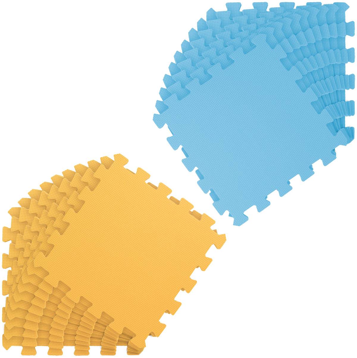 18 Teile Baby Kinder Puzzlematte ab Null - 30x30 Puzzle Spielmatte Krabbelmatte