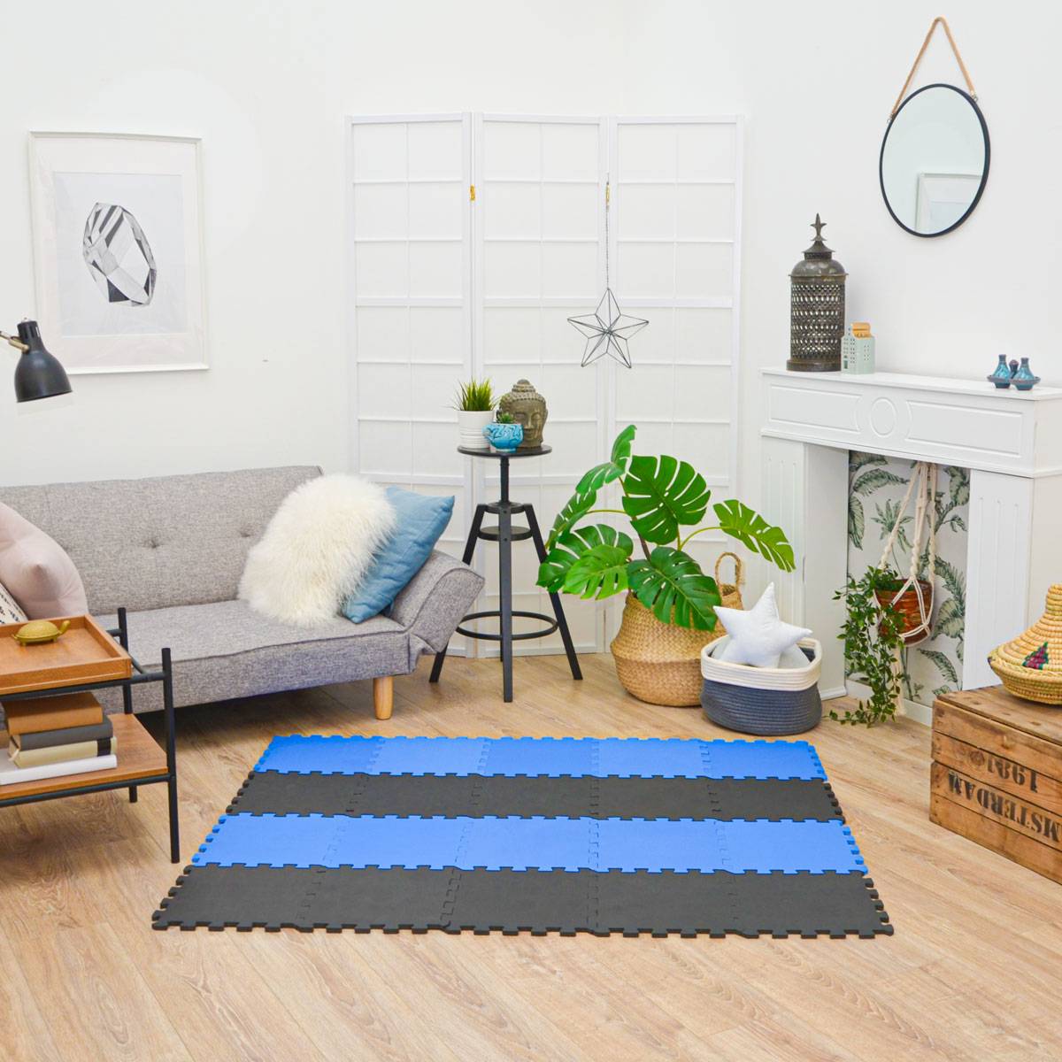 18 Teile Baby Kinder Puzzlematte ab Null - 30x30 Puzzle Spielmatte Krabbelmatte