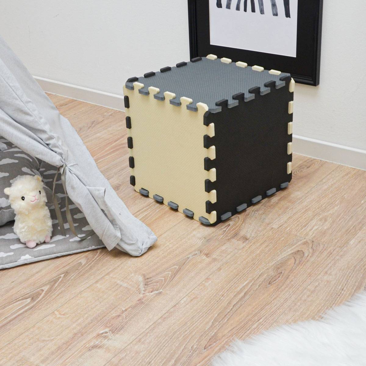 27 Teile Baby Kinder Puzzlematte ab Null - 30x30 Puzzle Spielmatte Krabbelmatte