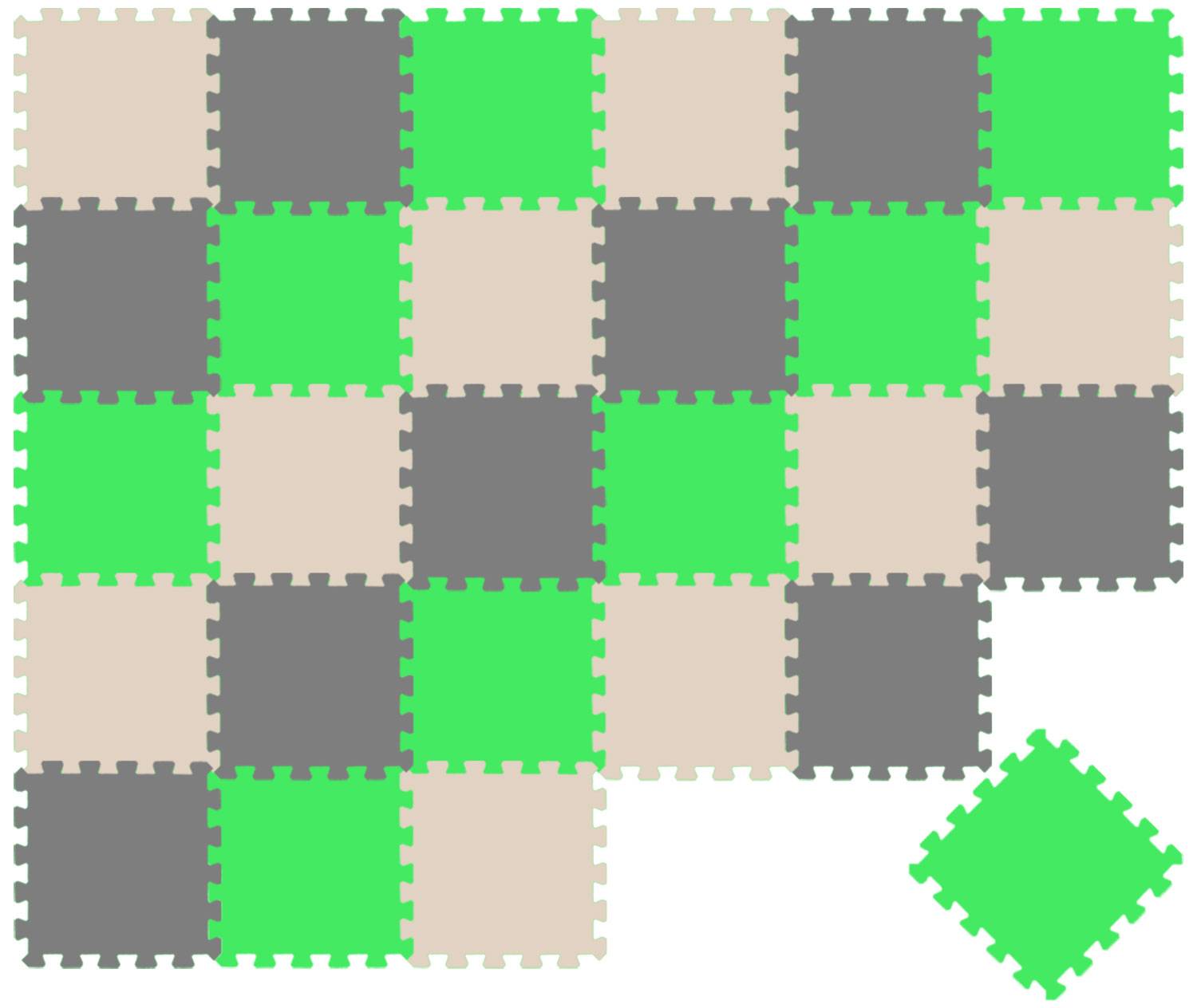 27 Teile Baby Kinder Puzzlematte ab Null - 30x30 Puzzle Spielmatte Krabbelmatte