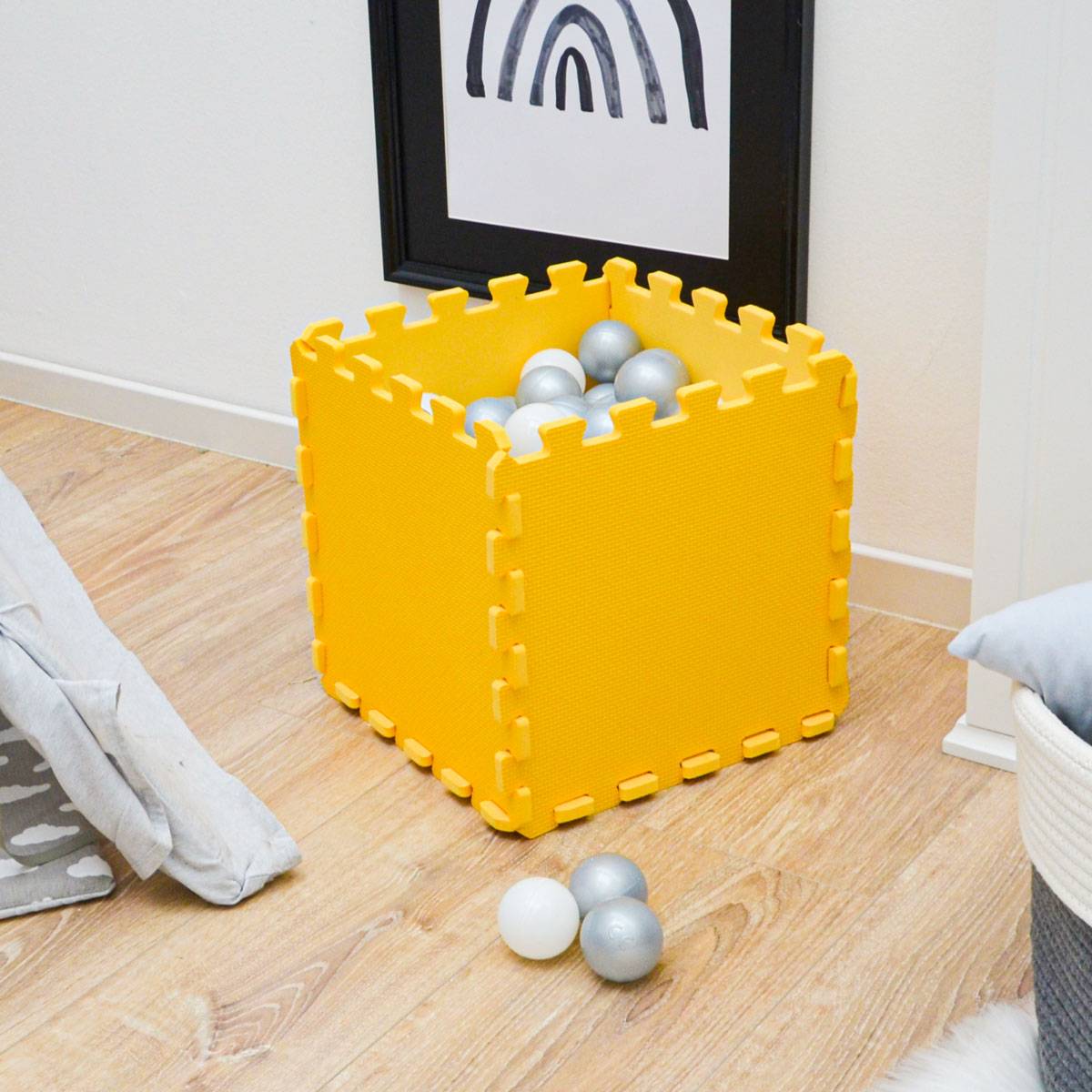 18 Teile Baby Kinder Puzzlematte ab Null - 30x30 Puzzle Spielmatte Krabbelmatte