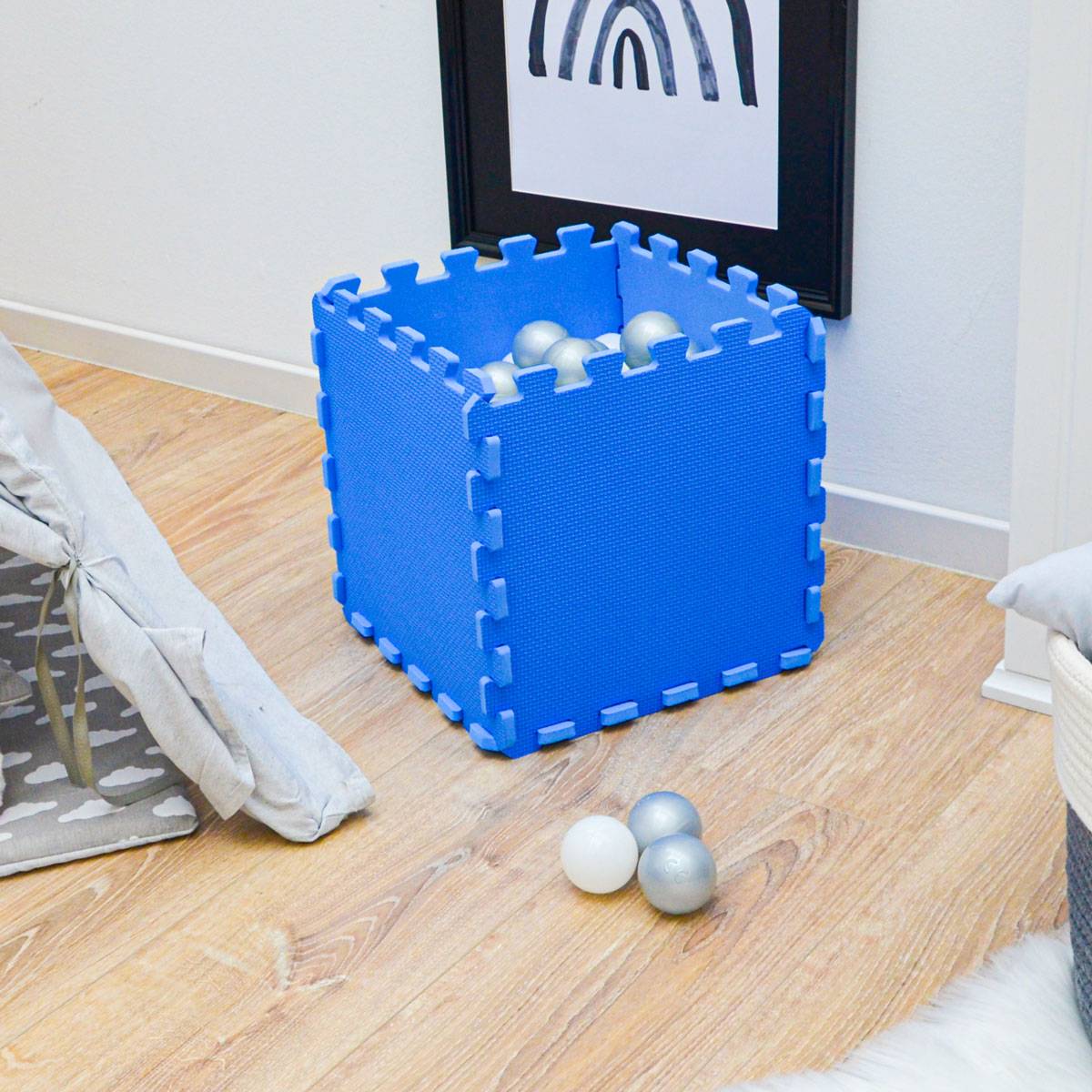 18 Teile Baby Kinder Puzzlematte ab Null - 30x30 Puzzle Spielmatte Krabbelmatte