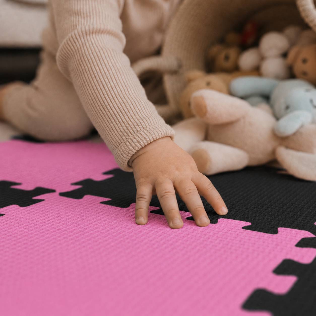 27 Teile Baby Kinder Puzzlematte ab Null - 30x30 Puzzle Spielmatte Krabbelmatte